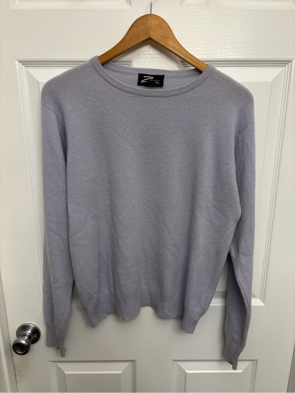 Studio Z 100% Cashmere Lavender Quiet Luxury Soft Cozy Crewneck Sweater